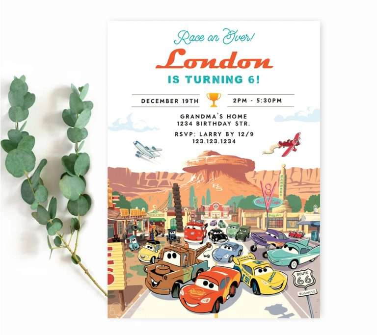 Rev Up the Fun: Cars Party Invitations You Can Edit Online
