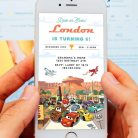 Cars Digital Invitation