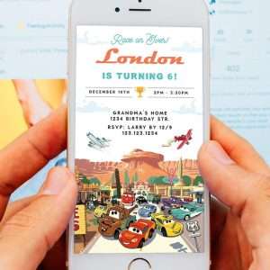 Cars Digital Invitation
