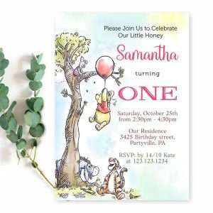 Winnie The Pooh Birthday Invitation