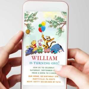 Winnie The Pooh Digital Invite