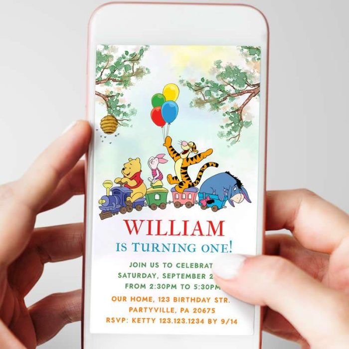 Winnie The Pooh Digital Invite