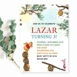 Winnie The Pooh Party Invitation