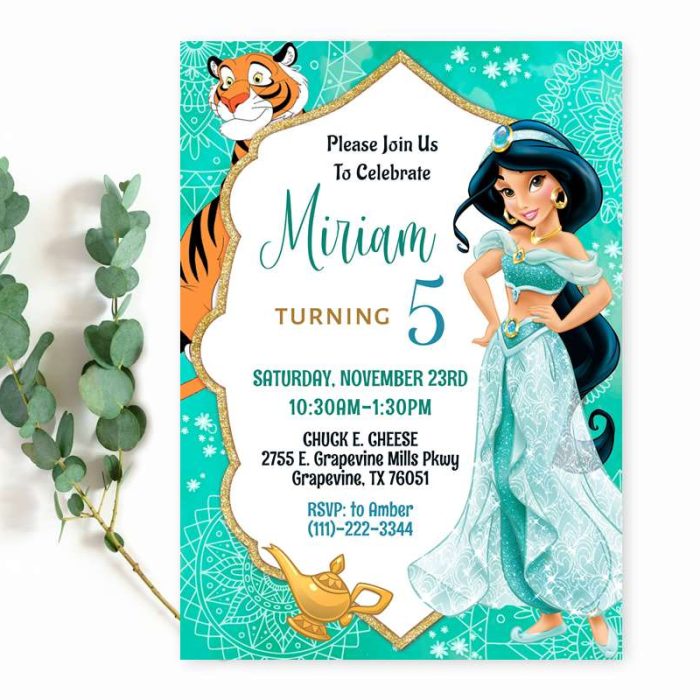 Princess Jasmine Invitation