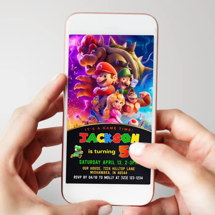 Mario Invitation Electronic