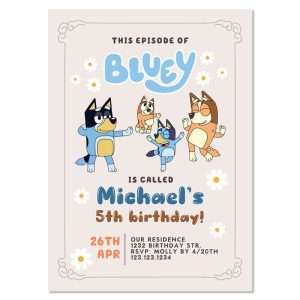 Bluey Birthday Party Invitation