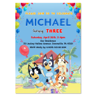 Bluey Birthday Invitation