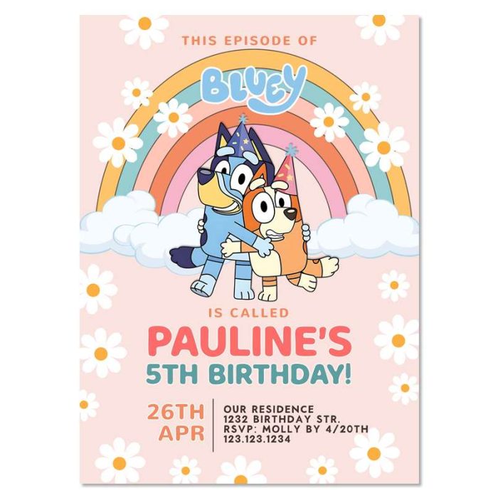 Bluey Party Invitation