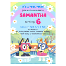Bluey Pool Party Invitation