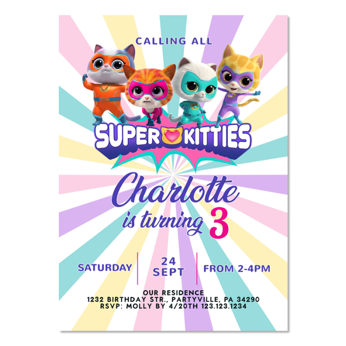 Super Kitties Invitation