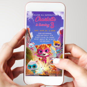 Super Kitties Invitation for Cell Phones