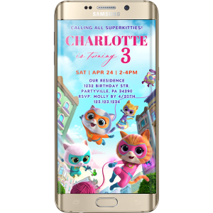 Electronic Super Kitties Invitation