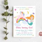 Mermaid & Unicorn Invitation