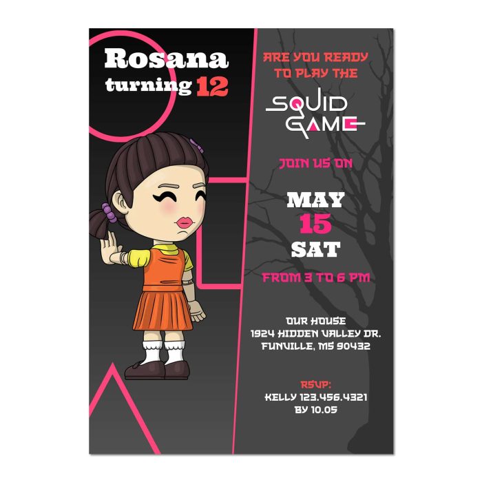 Squid Game Invitation