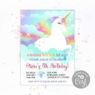 Unicorn Birthday Invitation