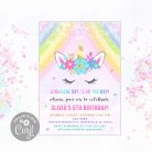 Magical Unicorn Birthday Invitation