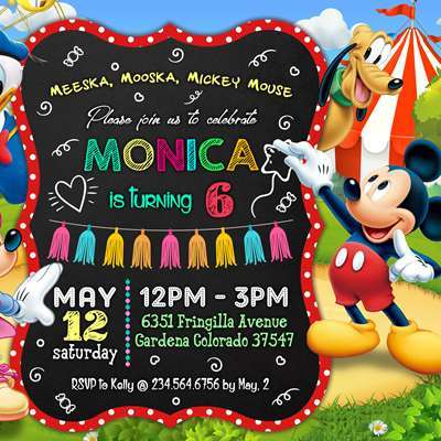Mickey Mouse Invitations