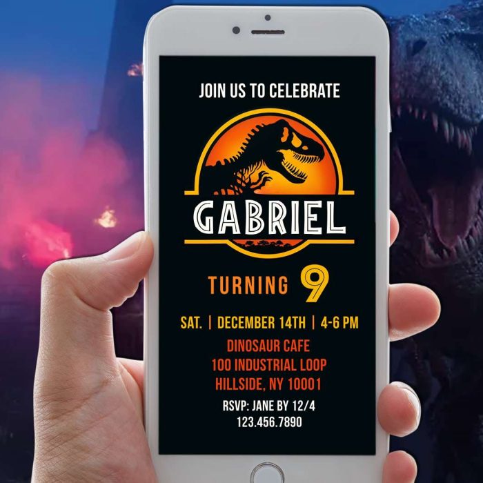 Dinosaur Park Invitation