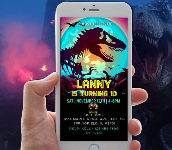 Dinosaur World Invitation