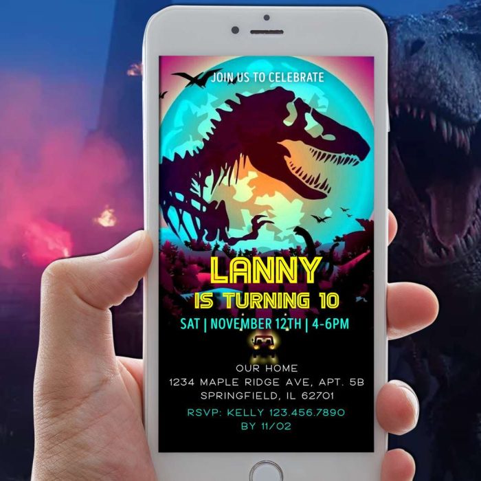 Dinosaur World Invitation